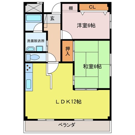 神辺中央マンションの物件間取画像